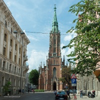 20180621__00155-85 Rue Gertrudes, église luthérienne Ste Gertrude, 1964-1895, consacrée en 1896 d'après le projet de Johann Daniel Felsko.