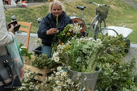 20180622__00735-229 Marché aux fleurs du Ligo, rue Jauniela, devant la cathédrale